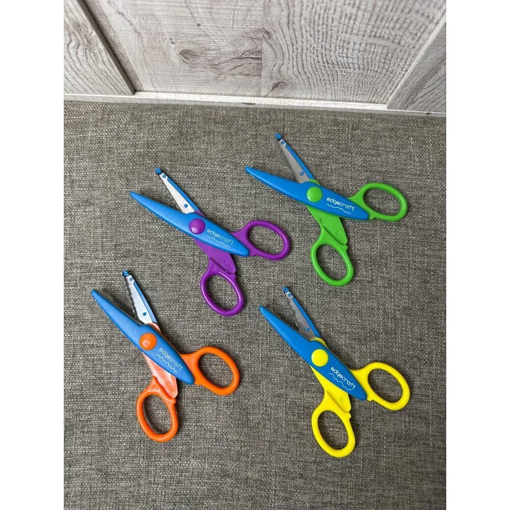 Edgecraft Multi Pattern Craft Scissors Set Of 8 Scrapbook Classroom DIY Projects
